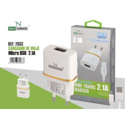 CARGADOR NEW SCIENCE MICRO 2.1A BRANCO CARGADOR NEW SCIENCE MICRO 2.1A BRANCO